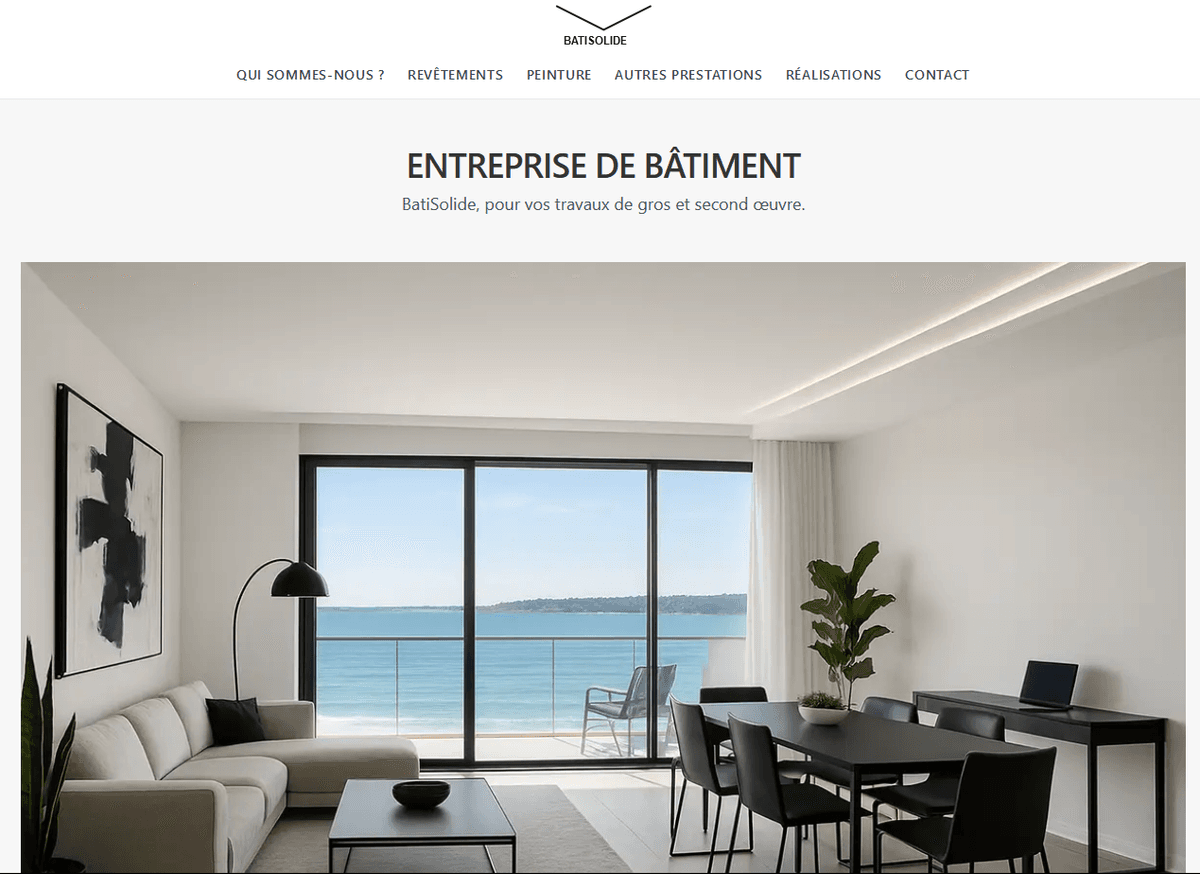 Site vitrine pour Maçonnerie BatiSolide